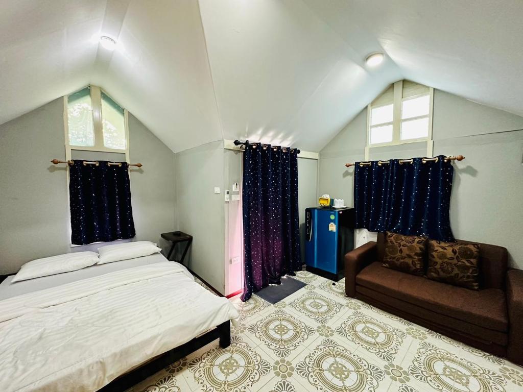 Katil atau katil-katil dalam bilik di Keyman House Khao Yai