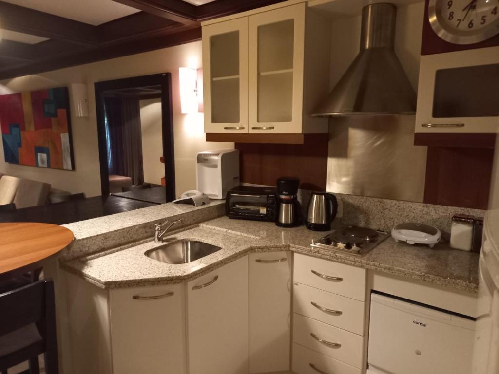 Kuchyň nebo kuchyňský kout v ubytování Privilege Apart hotel Mountain Village