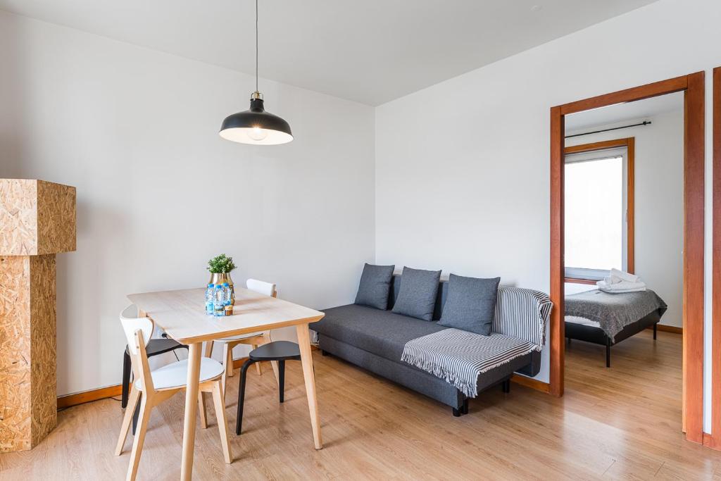 Et opholdsområde på Coreto Apartment