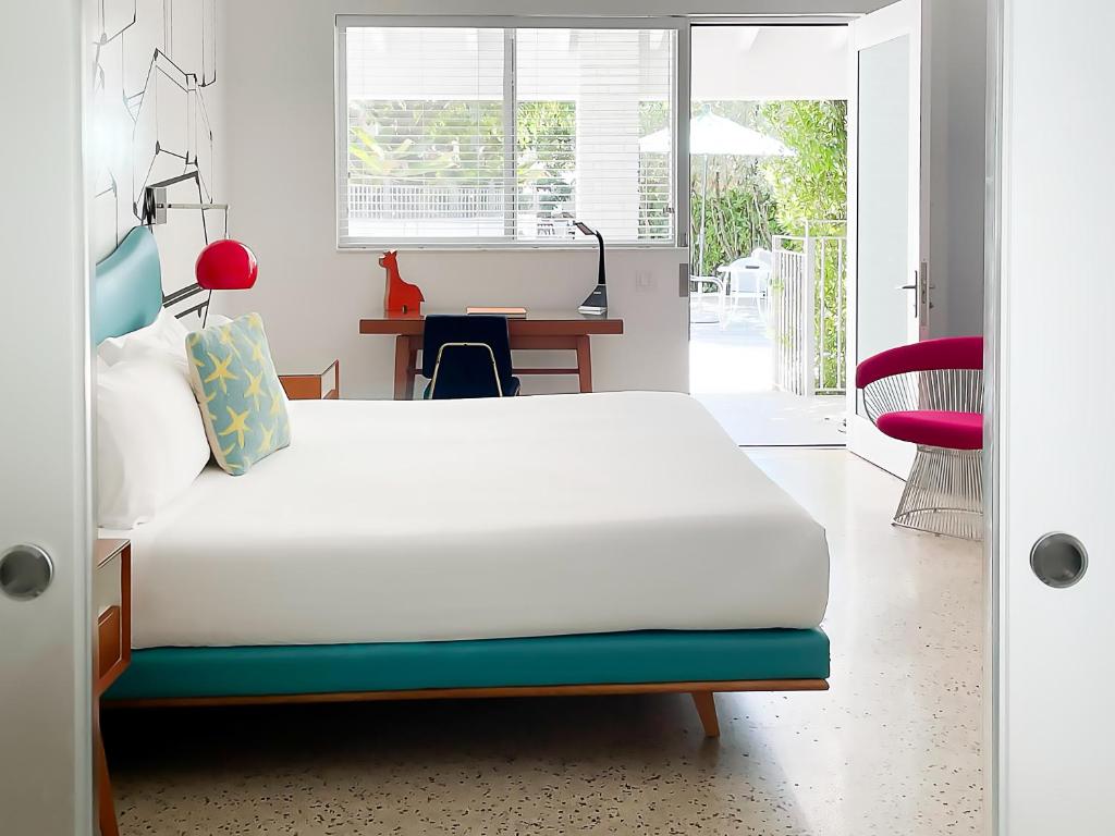 Postel nebo postele na pokoji v ubytování The Vagabond Hotel Miami