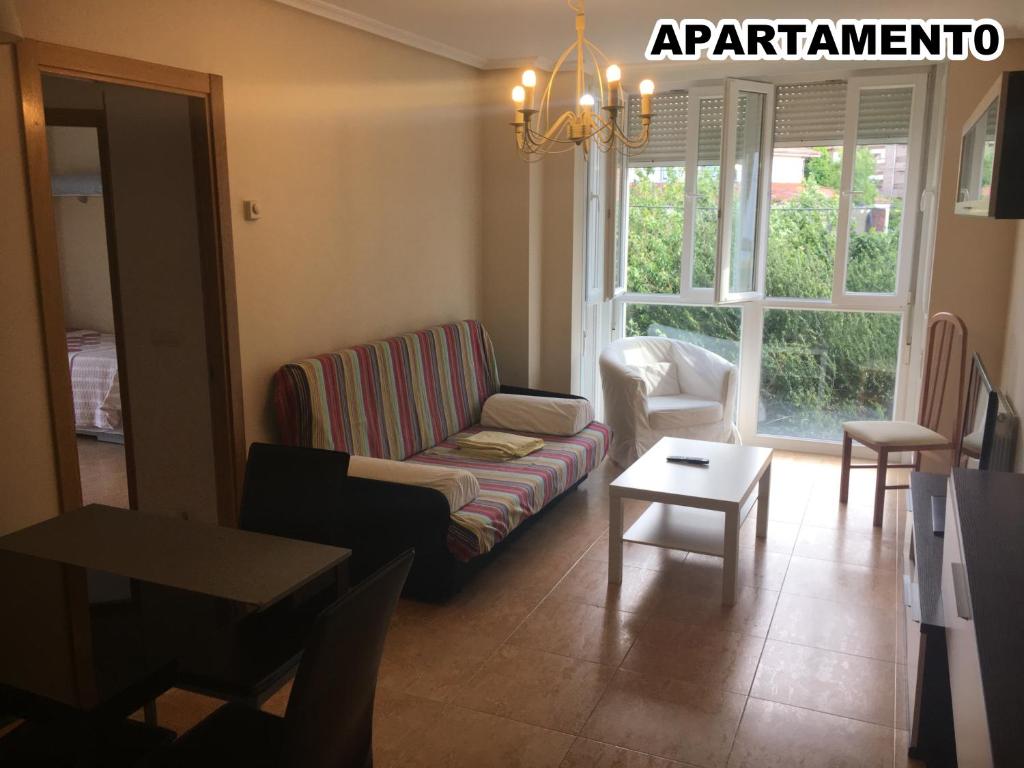 A seating area at Hotel Azcona