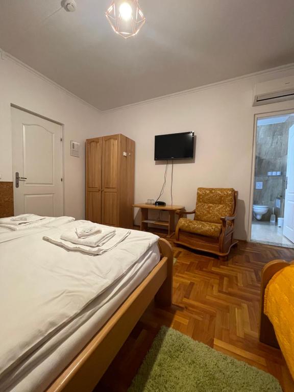 Postel nebo postele na pokoji v ubytování Euro Panzio