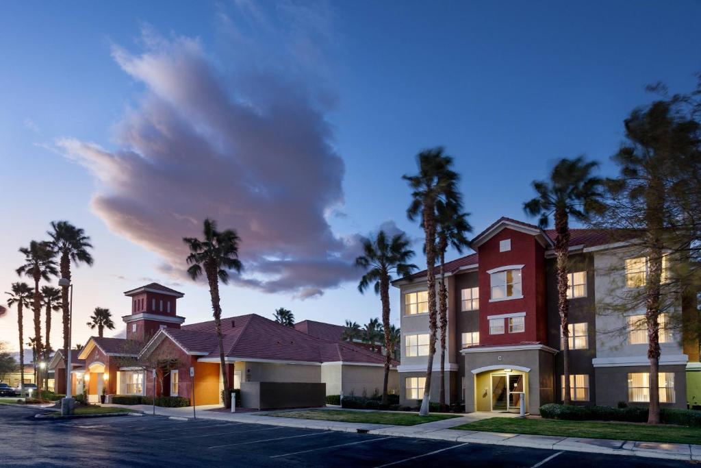 a rendering of a hotel with palm trees at Residence Inn by Marriott Las Vegas Henderson/Green Valley in Las Vegas