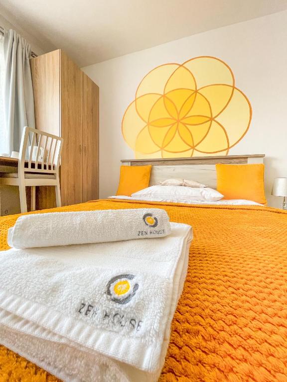Łóżko lub łóżka w pokoju w obiekcie Zen House