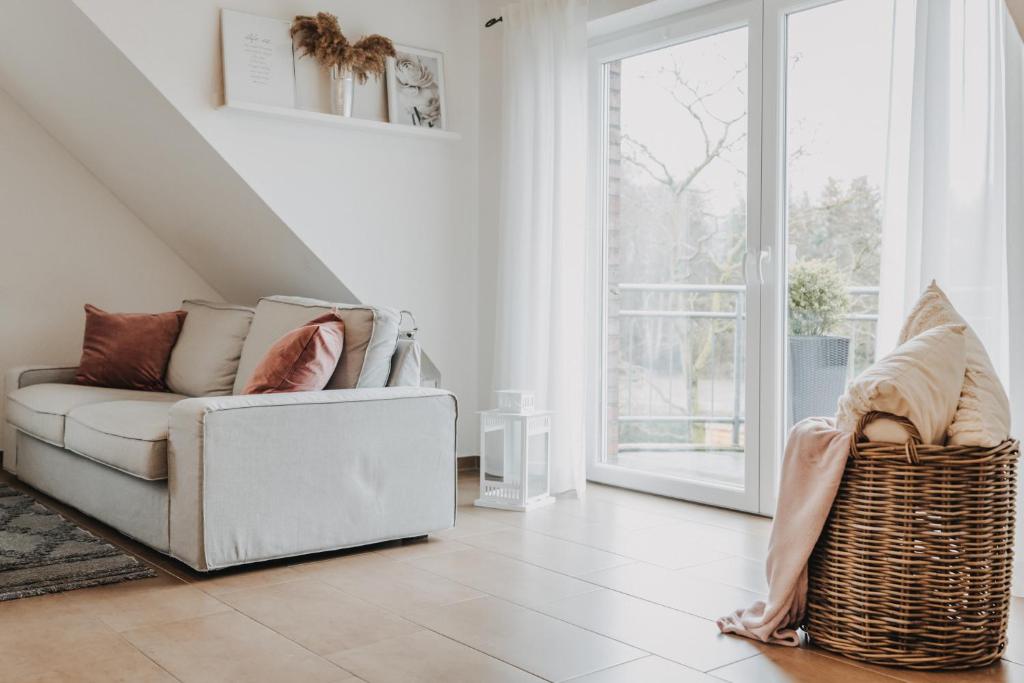 Posezení v ubytování Ferienwohnung Weidenblick