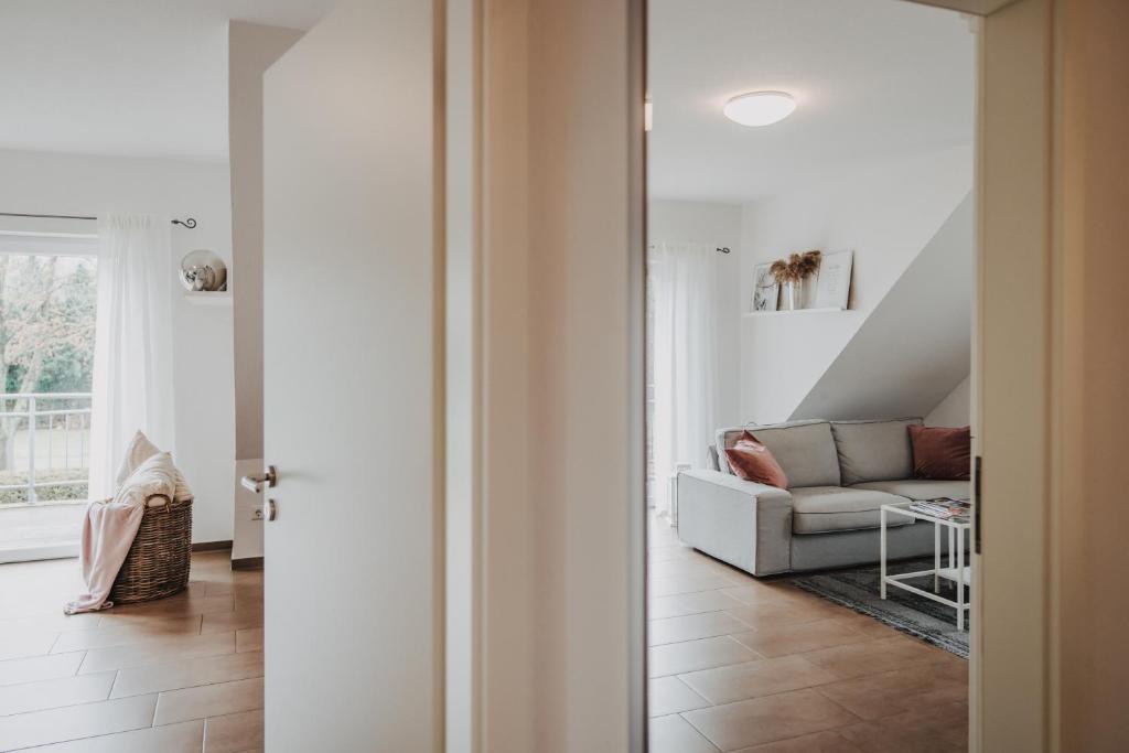 Postel nebo postele na pokoji v ubytování Ferienwohnung Weidenblick