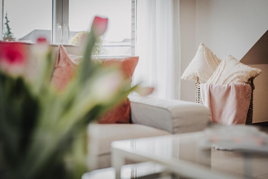Posezení v ubytování Ferienwohnung Weidenblick