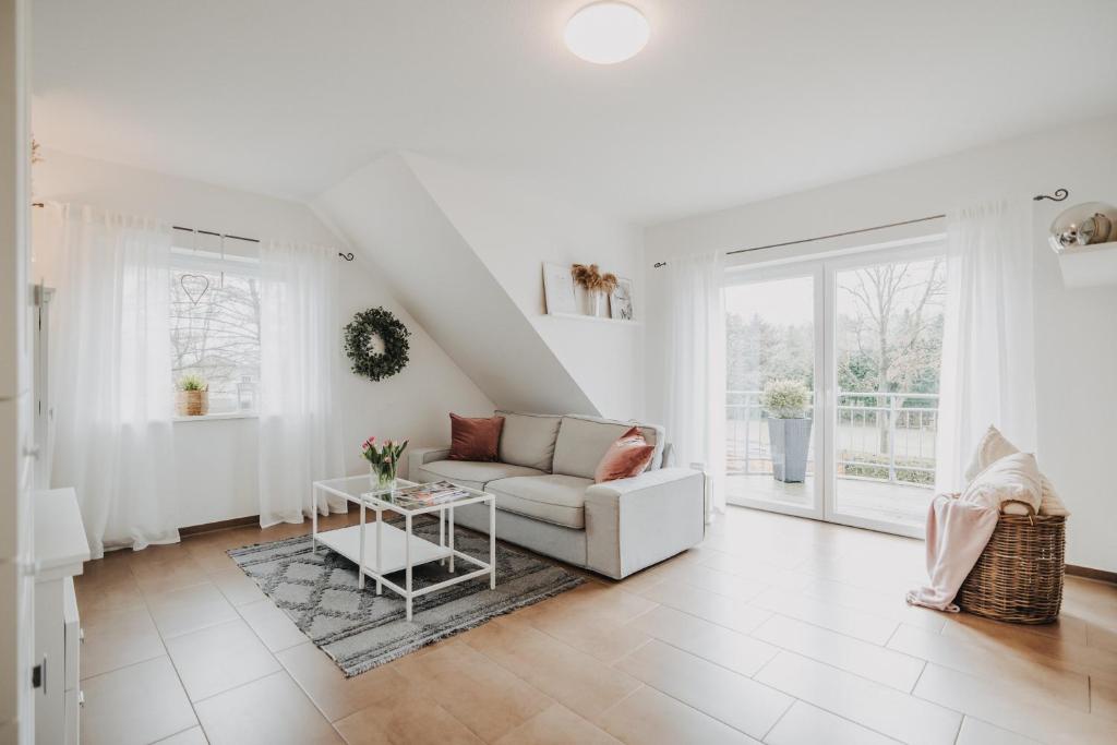 Posezení v ubytování Ferienwohnung Weidenblick