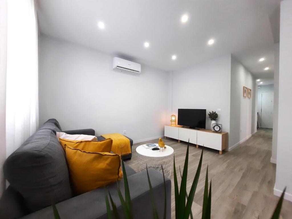 Televízia a/alebo spoločenská miestnosť v ubytovaní Victoria Flat F&M Moderno, acogedor y céntrico