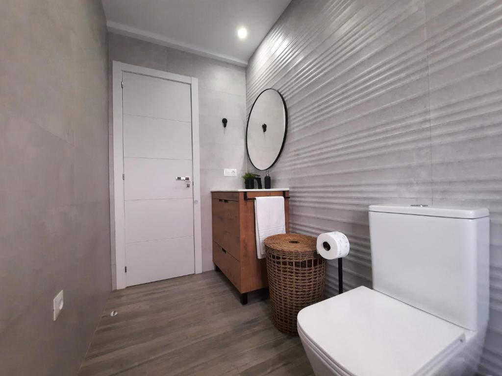Posteľ alebo postele v izbe v ubytovaní Victoria Flat F&M Moderno, acogedor y céntrico