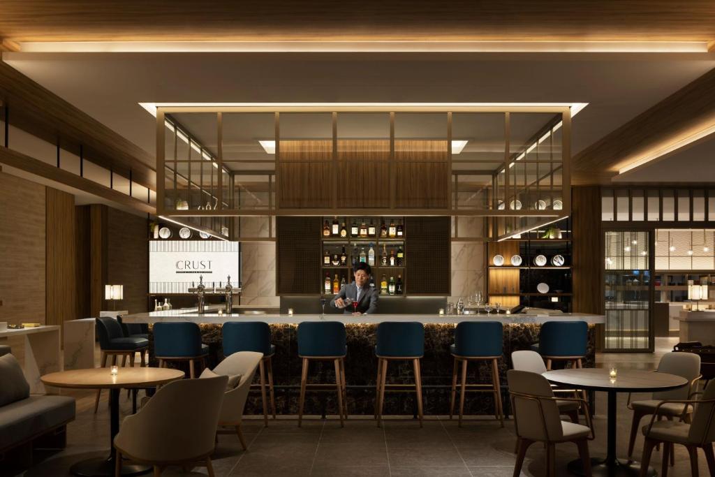 Lounge nebo bar v ubytování Courtyard by Marriott Nagoya