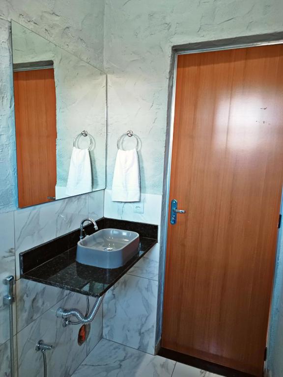 Koupelna v ubytování Suites em São Thomé das Letras