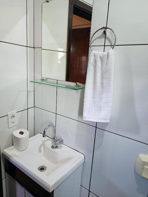 Koupelna v ubytování Suites em São Thomé das Letras