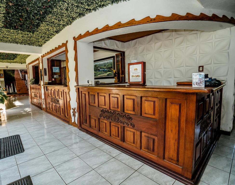 El vestíbulo o zona de recepción de Hotel Villabosque Eco Boutique