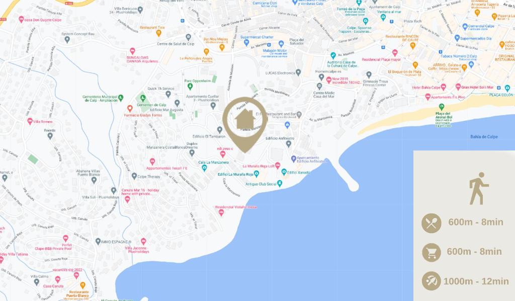 カルプにあるApartamento Manzanera - Costa CarpeDiemの地図マーカー付きダブリン詳細地図