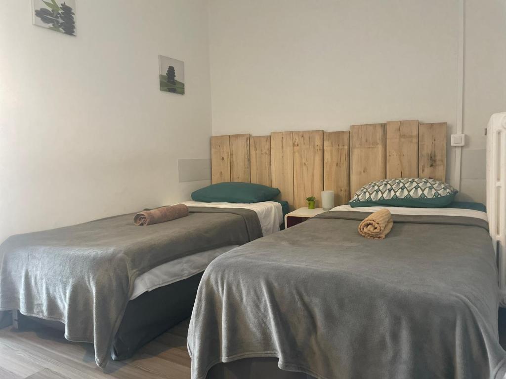 Postel nebo postele na pokoji v ubytování Gîte:"sur le chemin"