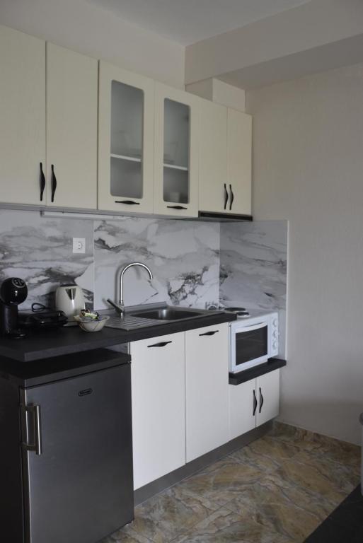 A kitchen or kitchenette at ARELIA APARTMENTS IERISSOS
