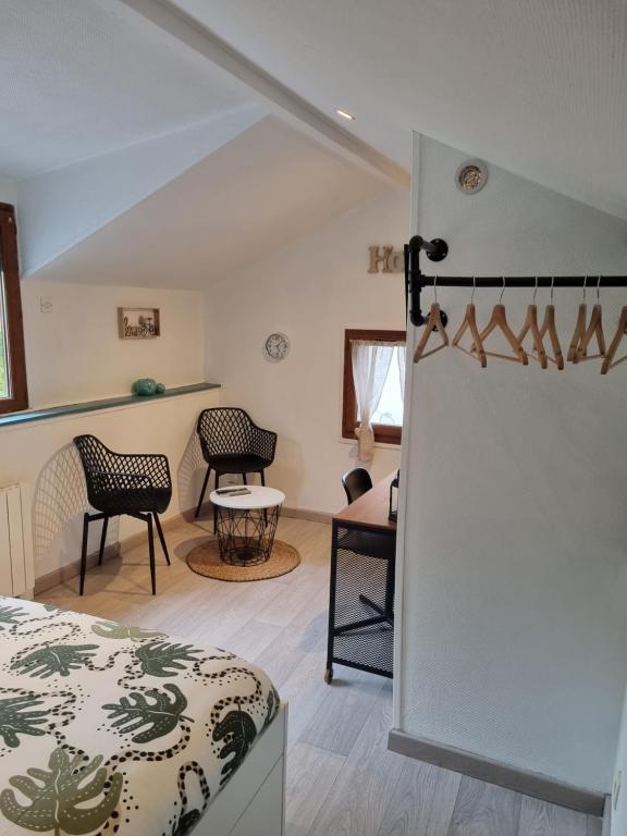 Posteľ alebo postele v izbe v ubytovaní Petit maison villageoise