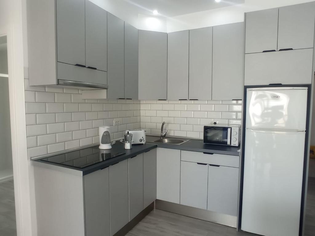 A kitchen or kitchenette at Tommy apartamento wifi & central