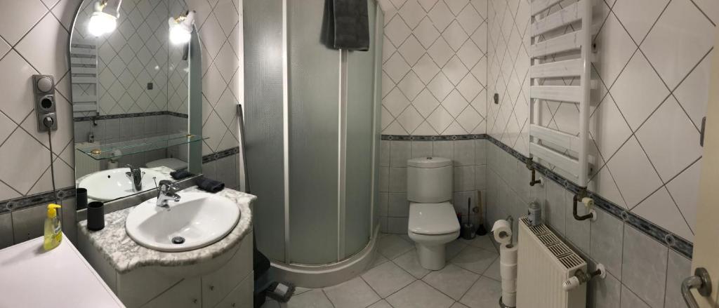 Kúpeľňa v ubytovaní Vino Apartman