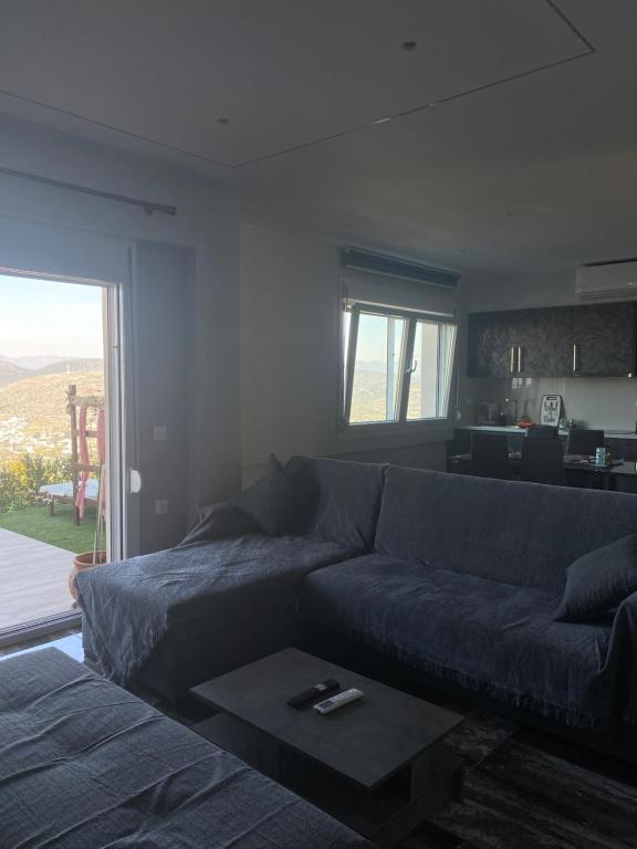 Posezení v ubytování Chalkida Hilltop Apartments