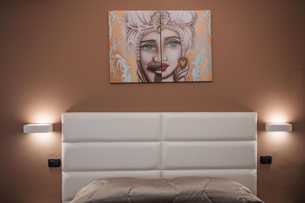 Uma cama ou camas num quarto em Fontana Vecchia