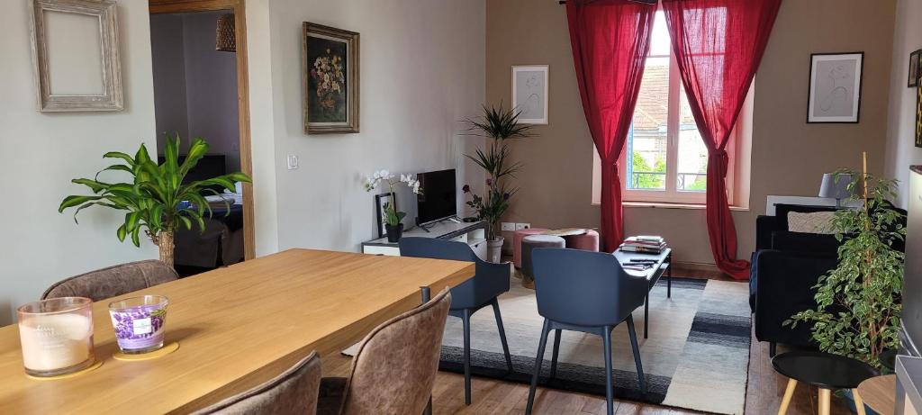 Posezení v ubytování Appartements CDG JOIGNY
