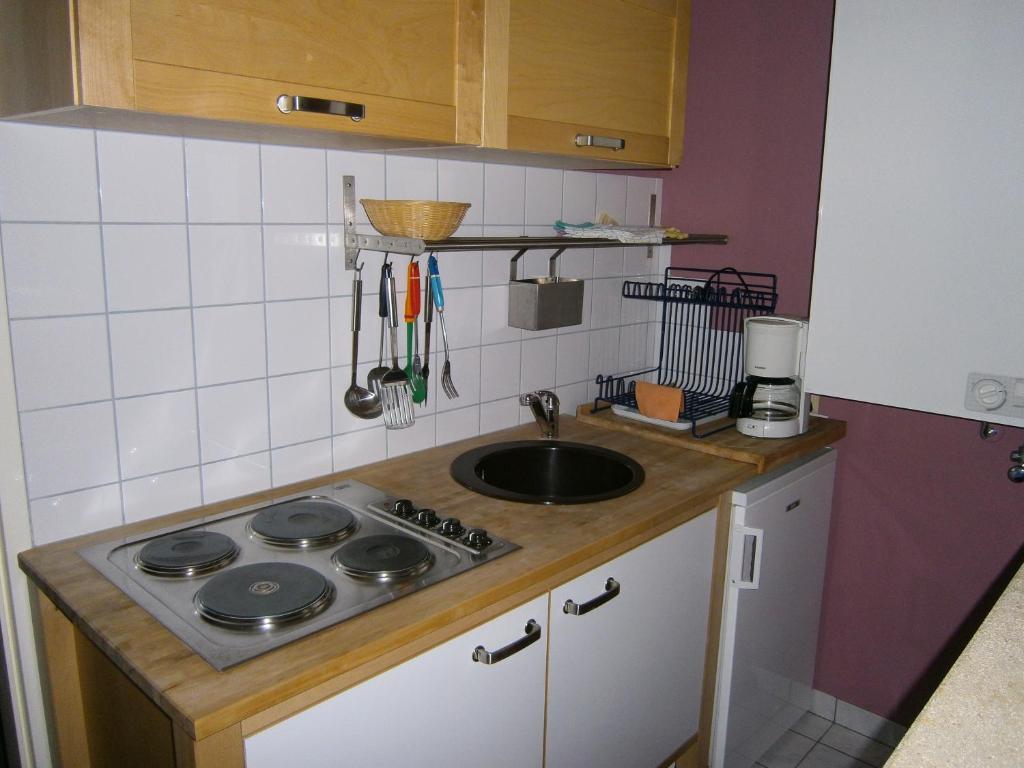 Kuchyň nebo kuchyňský kout v ubytování Atriumhof