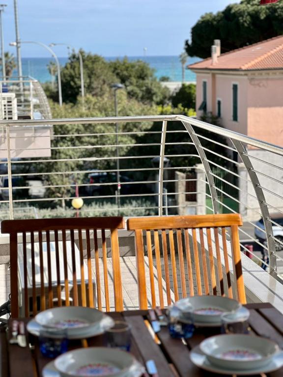 A balcony or terrace at Vista Mare Apartment