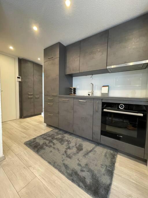 Kuchyň nebo kuchyňský kout v ubytování Schöne Wohnung in Unterterzen am schönen Walensee