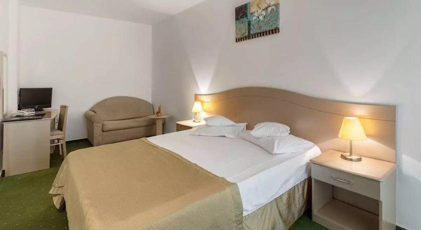 Postel nebo postele na pokoji v ubytování Complex Bran Brad Bega