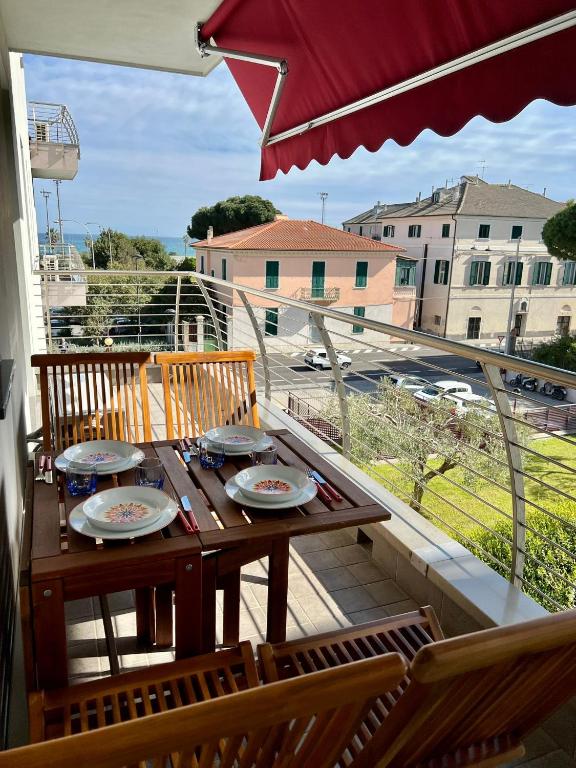 A balcony or terrace at Vista Mare Apartment