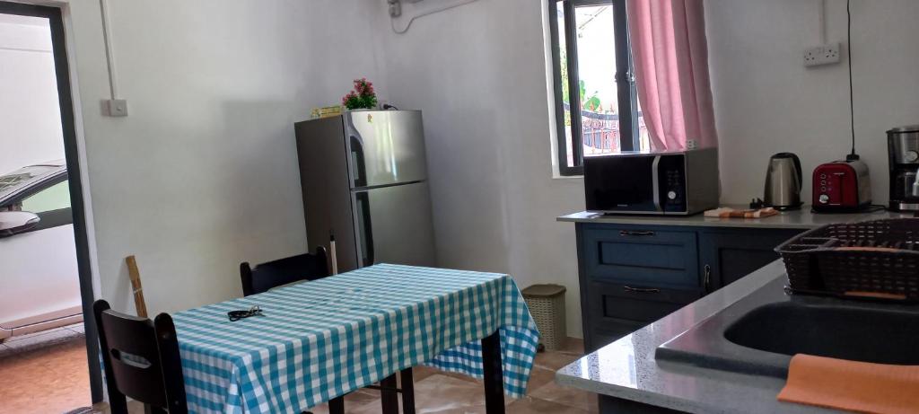 Kuchyň nebo kuchyňský kout v ubytování SeaView Studio - La Gaulette