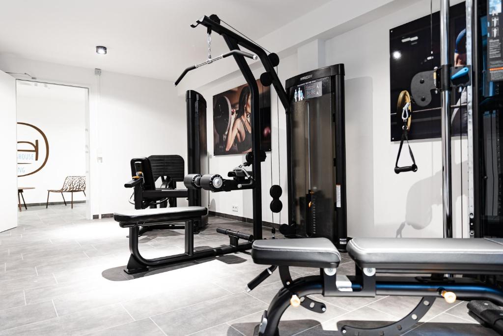 Fitness centrum a/nebo fitness zařízení v ubytování Boardinghouse Plattling