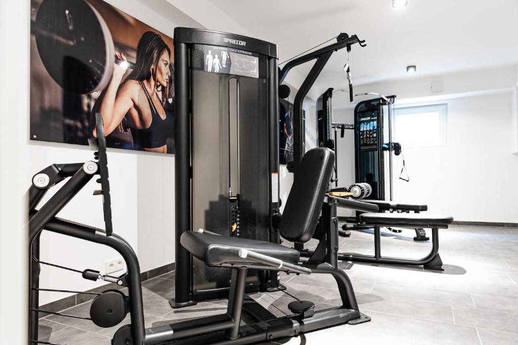 Fitness centrum a/nebo fitness zařízení v ubytování Boardinghouse Plattling