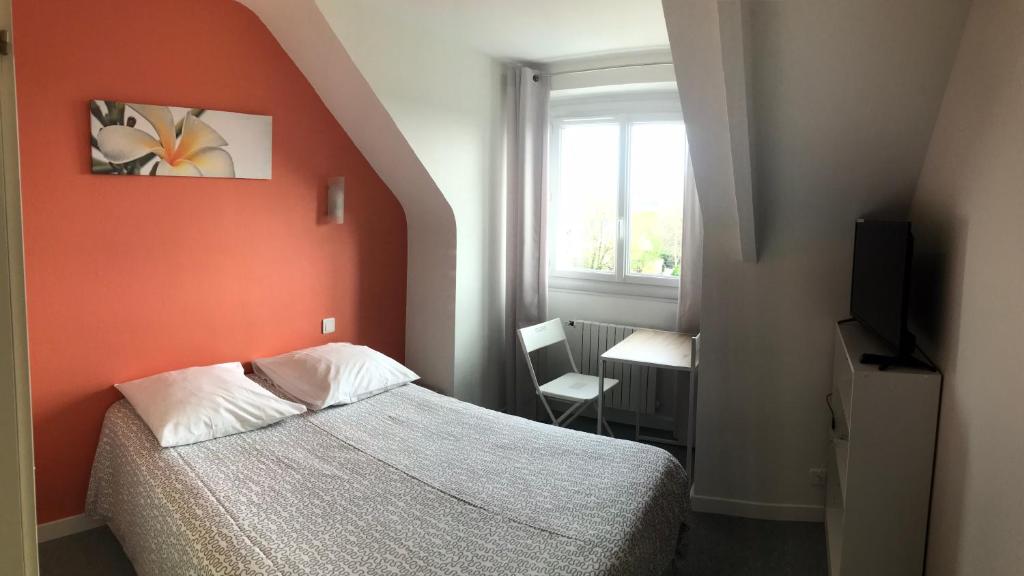 Postel nebo postele na pokoji v ubytování Hôtel du Littoral