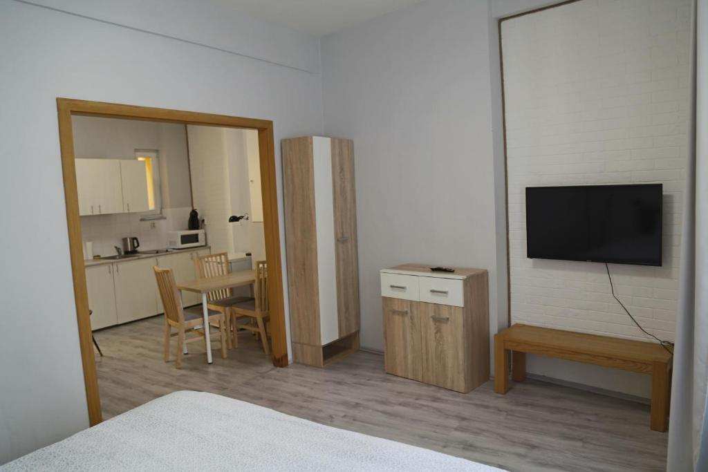 TV a/nebo společenská místnost v ubytování Charles Square Apartments