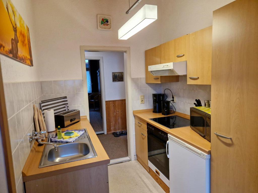 Kuchyň nebo kuchyňský kout v ubytování Haus Fessel - Birkenkopf