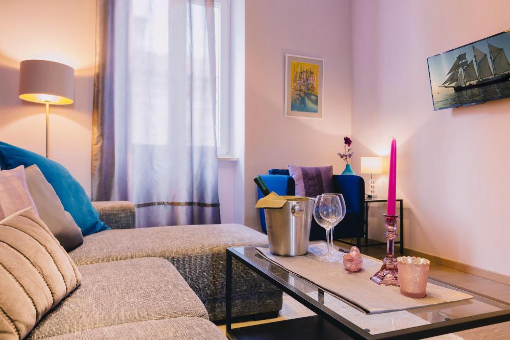 Część wypoczynkowa w obiekcie Apartment for special getaway Nea
