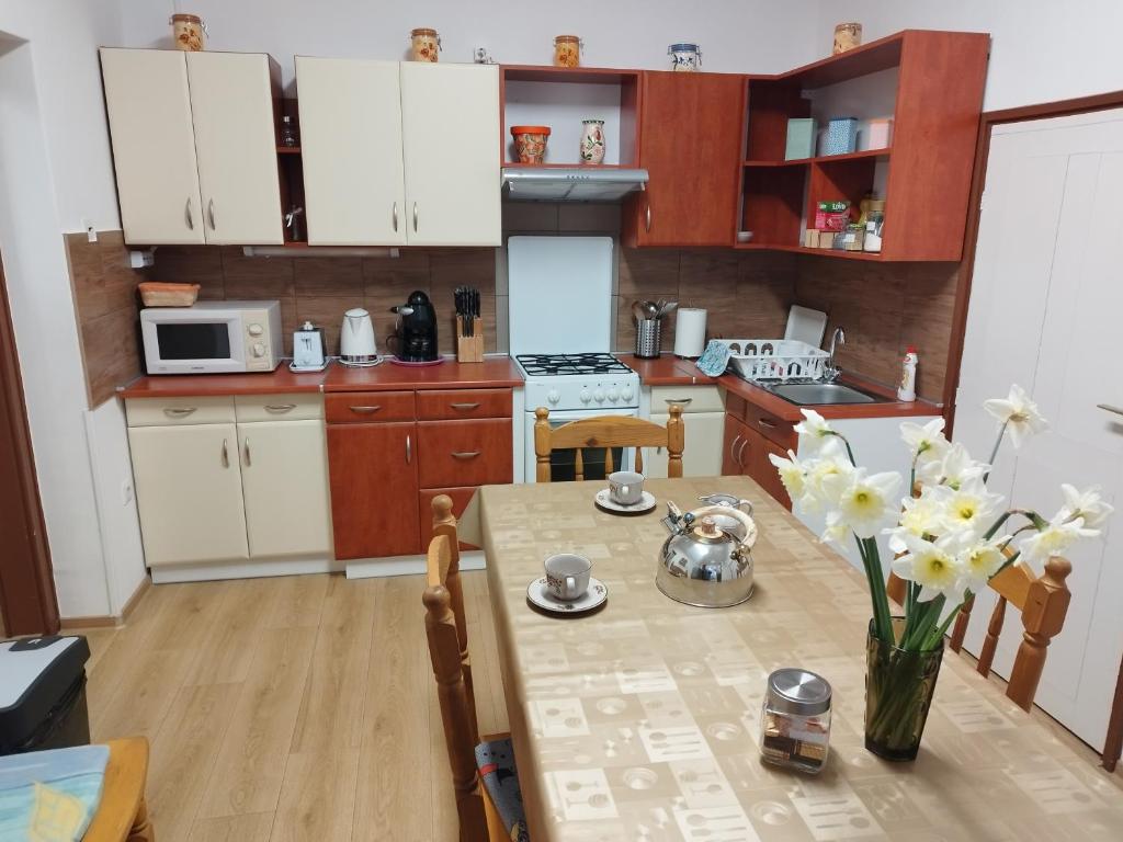 Kuchnia lub aneks kuchenny w obiekcie Tartós Szegfű Vendégház, Magánszállás