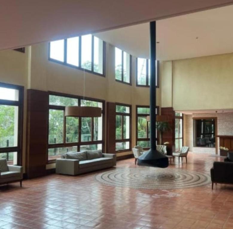 Posezení v ubytování Flat Hotel Pedra Azul