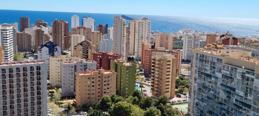 an aerial view of a city with tall buildings at PANORAMIC VIEW in Benidorm