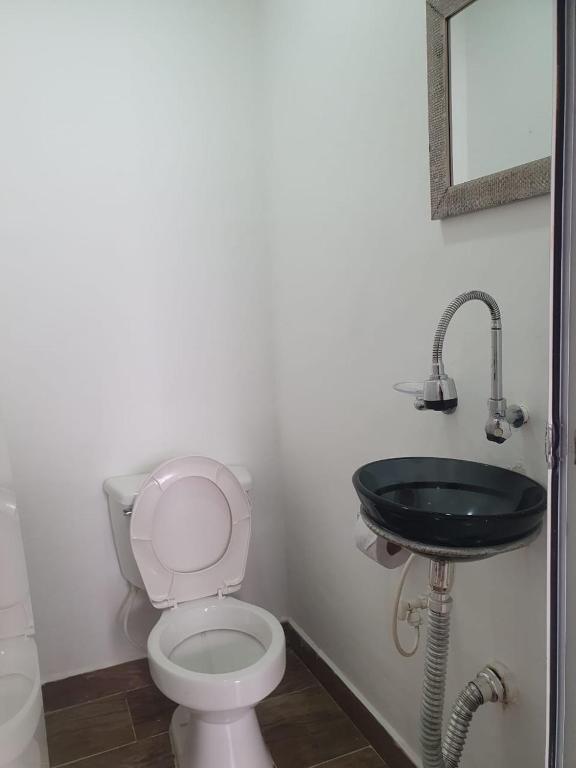 Koupelna v ubytování Hotel Prestige