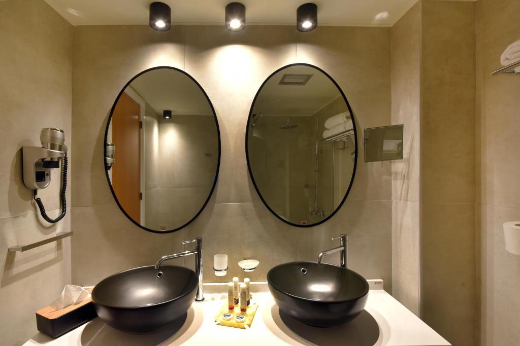 Koupelna v ubytování Hotel Hermes