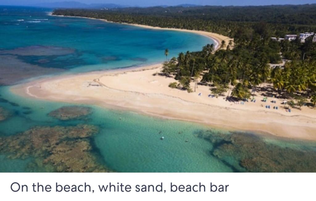 an aerial view of a beach with the words on the beach white sand at LUXURY IN LAS TERRENAS AMARE in Santa Bárbara de Samaná