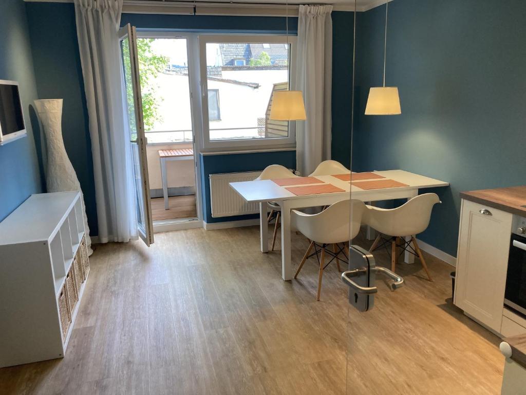 Kuchyň nebo kuchyňský kout v ubytování Klein & Fein, Appartement- und Zimmervermietung