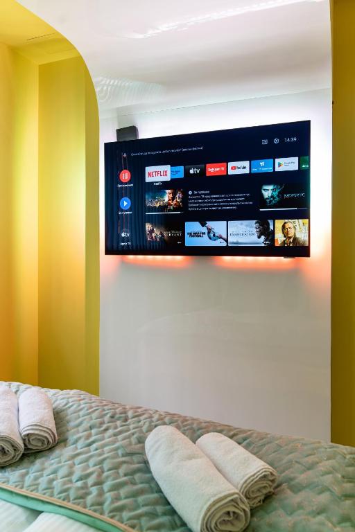 Postel nebo postele na pokoji v ubytování Sofiel cozy apartment - Top Center Sofia