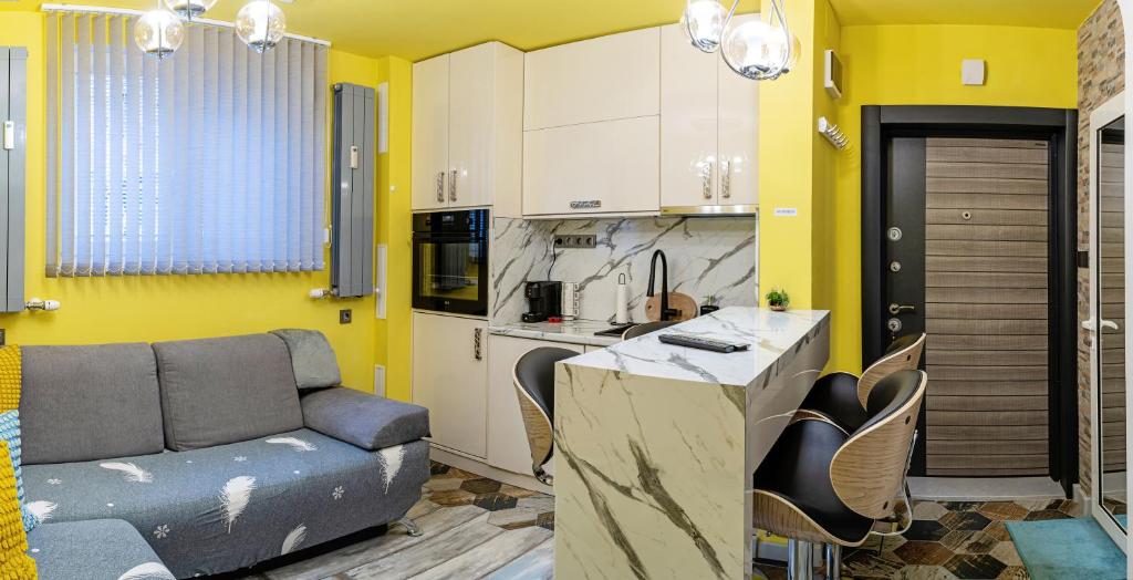 Kuchyň nebo kuchyňský kout v ubytování Sofiel cozy apartment - Top Center Sofia