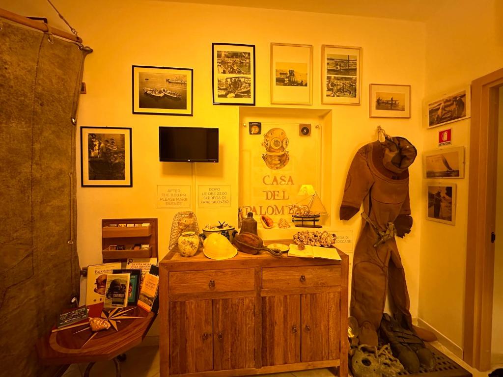 TV a/nebo společenská místnost v ubytování Casa del Palombaro