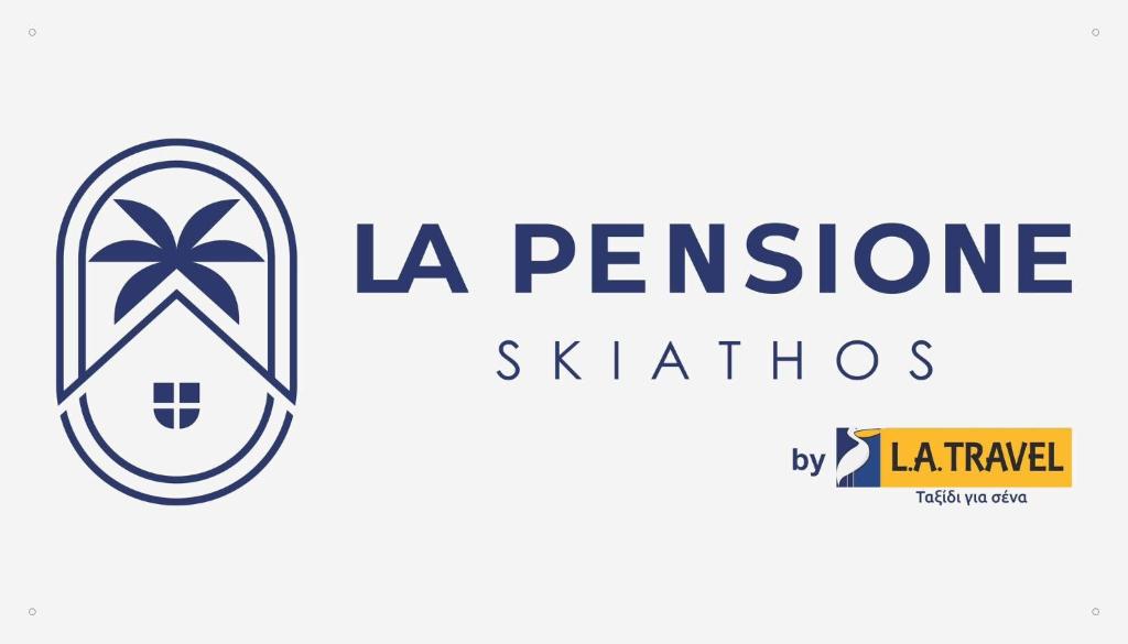 a logo for la penrose skittles at La Pensione Skiathos in Skiathos Town